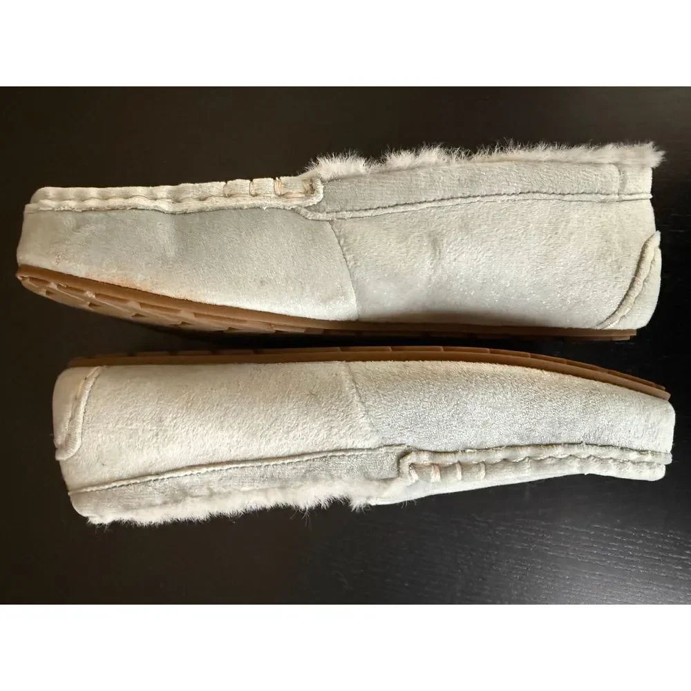 UGG Koolaburra Little Kid‎ Suede Slippers Size 2 Blue Faux Fur Lined